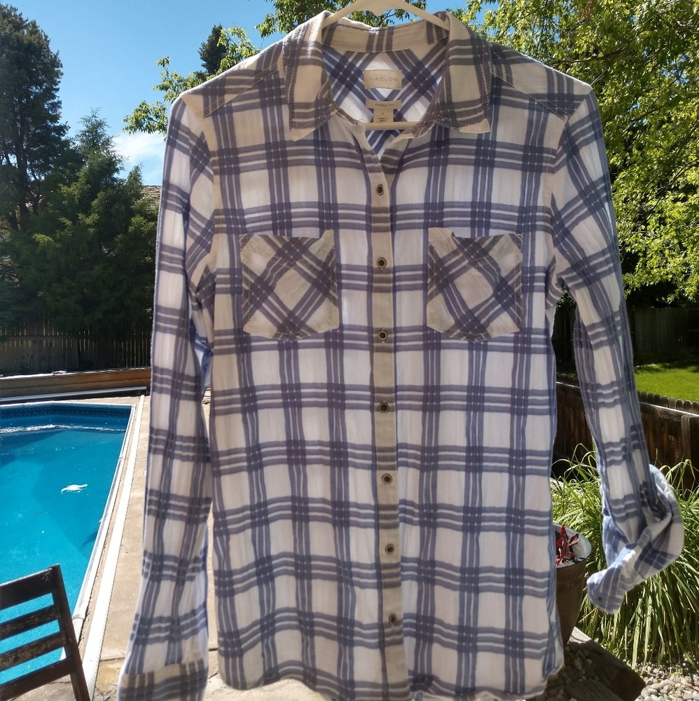 Caslon Plaid Woven Cotton Shirt | Nordstrom